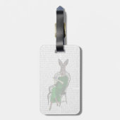 レディーベラウサギお茶を飲む2 ラゲッジタグ (裏面縦)