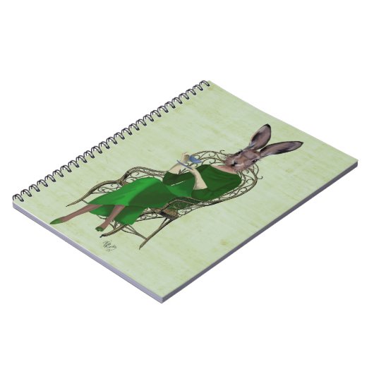 レディーベラウサギお茶を飲む3 ノートブック (左側)