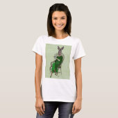 レディーベラウサギお茶を飲む3 Tシャツ (正面フル)