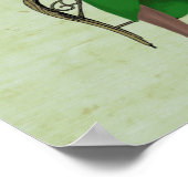 レディーベラウサギお茶を飲む ポスター (角)