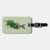 レディーベララウサギお茶を飲む4 ラゲッジタグ (正面横)