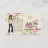 レディーペイントブラシフラワードレッサーバラシャビー 名刺 (正面)