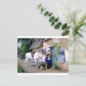 レディーホースドイツシェパードコテージ訪問者 ポストカード (スタンド正面)