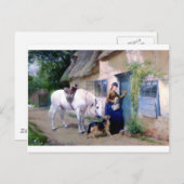 レディーホースドイツシェパードコテージ訪問者 ポストカード (正面/裏面)