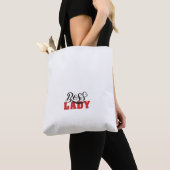 レディーボス - 強い自信のある女性デザイン トートバッグ (クローズアップ)