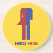 レディーボーイが頭を必要 コースター (正面)