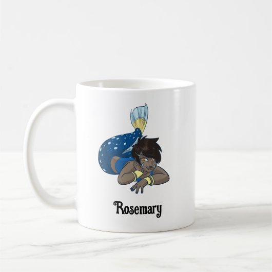 レディーマーメイド名前をカスタムする コーヒーマグカップ (左)