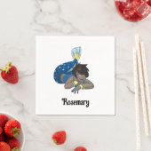 レディーマーメイド名前をカスタムする スタンダードカクテルナプキン (インサイチュ)