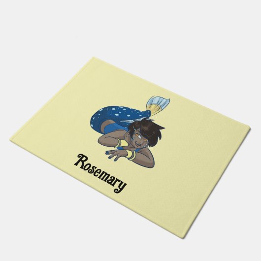 レディーマーメイド名前をカスタムする ドアマット (アングル)