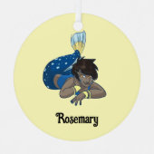 レディーマーメイド名前をカスタムする メタルオーナメント (正面)