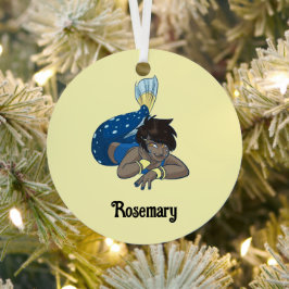 レディーマーメイド名前をカスタムする メタルオーナメント