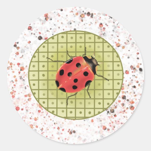 レディーラッキーステッカー ラウンドシール (正面)