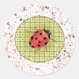 レディーラッキーステッカー ラウンドシール