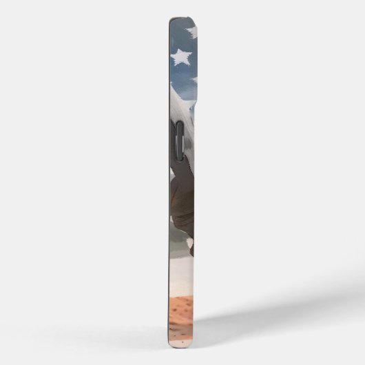 レディーリバティとアメリカ国旗の名前をカスタムする Case-Mate iPhoneケース (裏面 / 右)