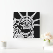 レディーリバティウォールクロック スクエア壁時計 (ホーム)