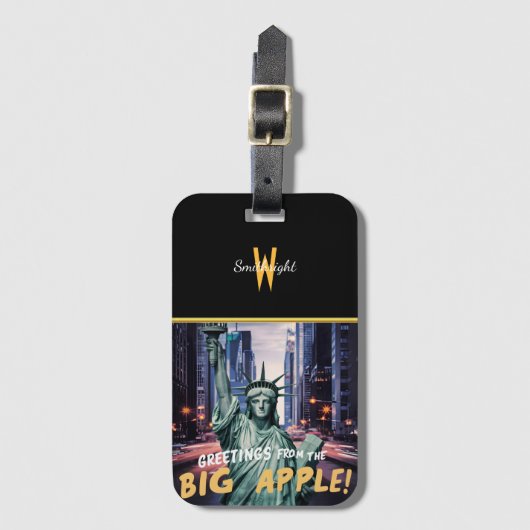 レディーリバティニューヨークシティグリーティング ラゲッジタグ (正面縦)