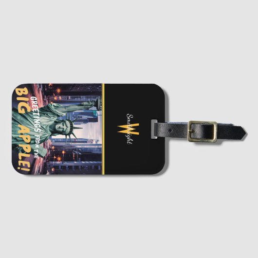 レディーリバティニューヨークシティグリーティング ラゲッジタグ (正面横)