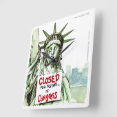 レディーリバティーズブレスアットコングレススクエアウォールクロック スクエア壁時計 (傾斜)