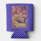 レディーリバティ7月4日愛国国旗 缶クーラー (裏面)