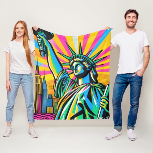 レディーリバティ – ニク溝3 フリースブランケット (インサイチュ)