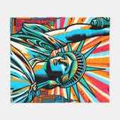 レディーリバティ – ニク溝4 フリースブランケット (正面(横))