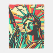 レディーリバティ – ニク溝5 フリースブランケット (正面)