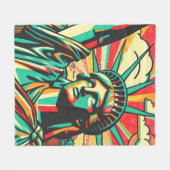 レディーリバティ – ニク溝5 フリースブランケット (正面(横))