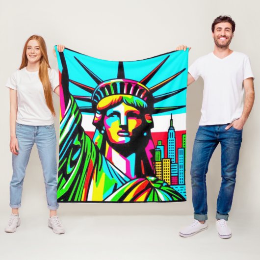 レディーリバティ – ニク溝 フリースブランケット (インサイチュ)