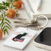 レディーリバティ – 愛国的ルチャットノワール キーホルダー (正面右)