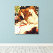 レディーリリス素晴らしト(長赤毛の美しい) キャンバスプリント (インサイチュ (ウッドフロア))