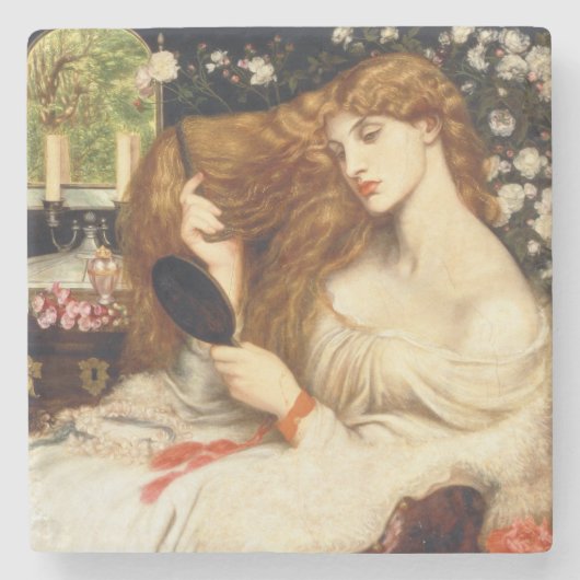 レディーリリス素晴らしト(長赤毛の美しい) ストーンコースター (正面)