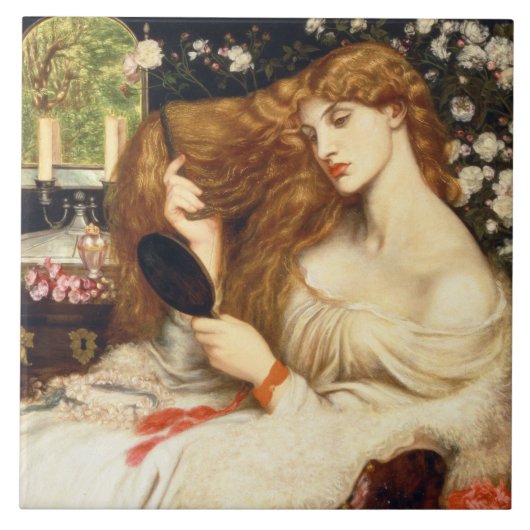 レディーリリス素晴らしト(長赤毛の美しい) タイル (正面)