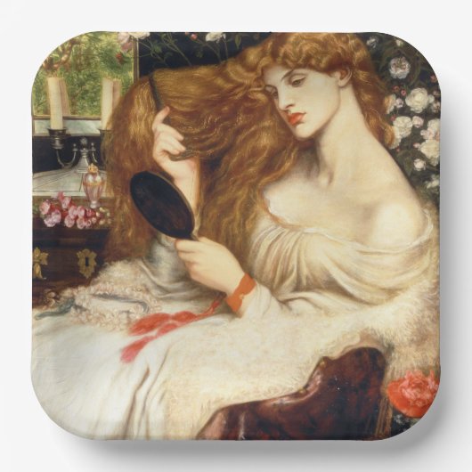 レディーリリス素晴らしト(長赤毛の美しい) ペーパープレート (正面)