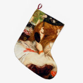レディーリリス素晴らしト(長赤毛の美しい) ラージクリスマスストッキング (正面 (吊り時))