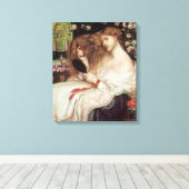 レディーリリスbyロセッティヴィンテージビクトリアンポルタット キャンバスプリント (インサイチュ (ウッドフロア))