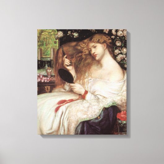 レディーリリスbyロセッティヴィンテージビクトリアンポルタット キャンバスプリント (正面)