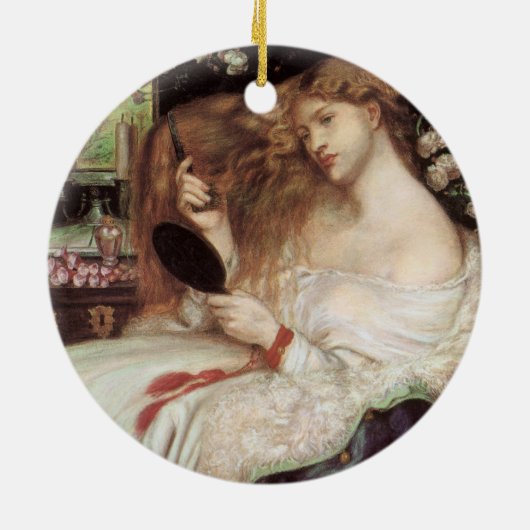 レディーリリスbyロセッティヴィンテージビクトリアンポルタット セラミックオーナメント (裏面)