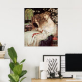 レディーリリスbyロセッティヴィンテージビクトリアンポルタット ポスター (ホームオフィス)