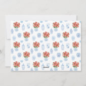 レディーレッドエレガントポインセチア生姜ジャーブクリスマス シーズンカード (裏面)