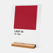 レディーレッドカラーソング – 背澄ん景 アクリルサイン (傾斜)