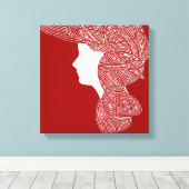 レディーレッド キャンバスプリント (インサイチュ (ウッドフロア))