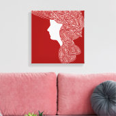 レディーレッド キャンバスプリント (インサイチュ (リビング))