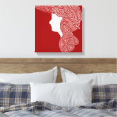 レディーレッド キャンバスプリント (インサイチュ (寝室))