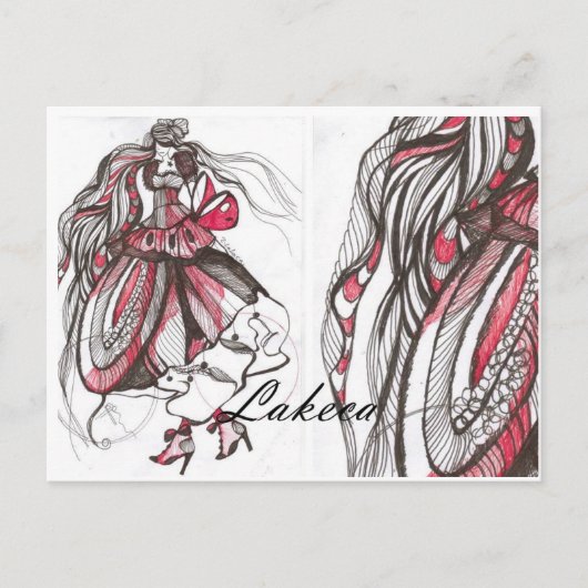 レディーレッド ポストカード (正面)