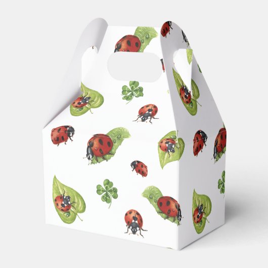 レディーレディーバグ誕生日パーティー、任意の年齢 フェイバーボックス (裏面サイド)