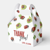 レディーレディーバグ誕生日パーティー、任意の年齢 フェイバーボックス (正面サイド)