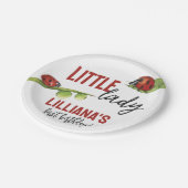 レディーレディーバグ誕生日パーティー、任意の年齢 ペーパープレート (アングル)