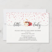 レディーレディーレディーバグ女の子の赤ちゃんシャワー 招待状 (正面)