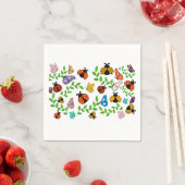 レディーロブバグと蝶のパーティー スタンダードカクテルナプキン (インサイチュ)