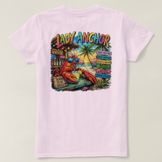 レディー アンカー Tシャツ (デザイン裏面)
